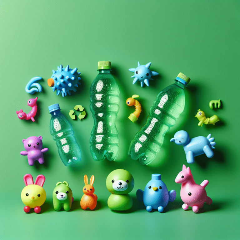 Eco-friendly squeaky toys from repurposed plastic bottles