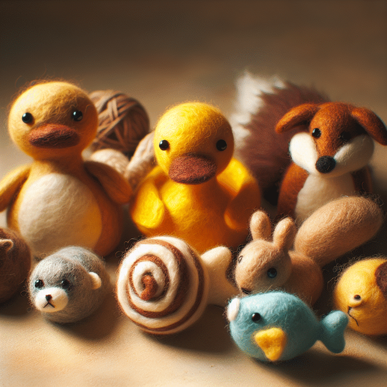 DIY wool felted toys for dogs