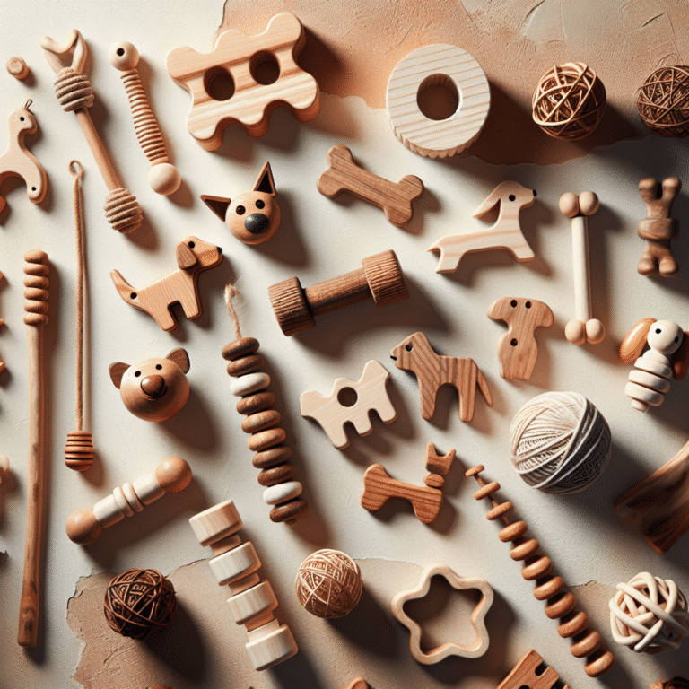 Unique handmade wooden pet toys for sustainable playtime