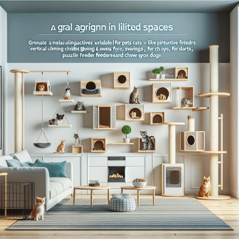 Interactive toys for pets in limited spaces