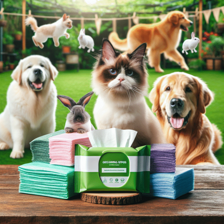 Sustainable grooming wipes for pets