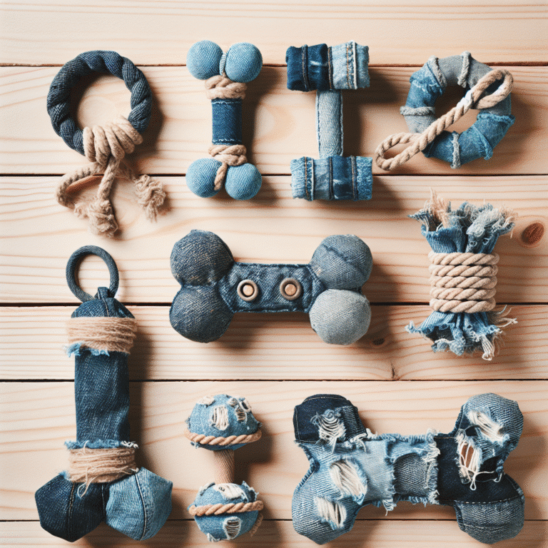 Eco-friendly tug toys from old jeans
