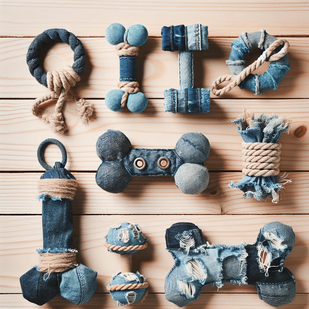 Eco-friendly tug toys from old jeans