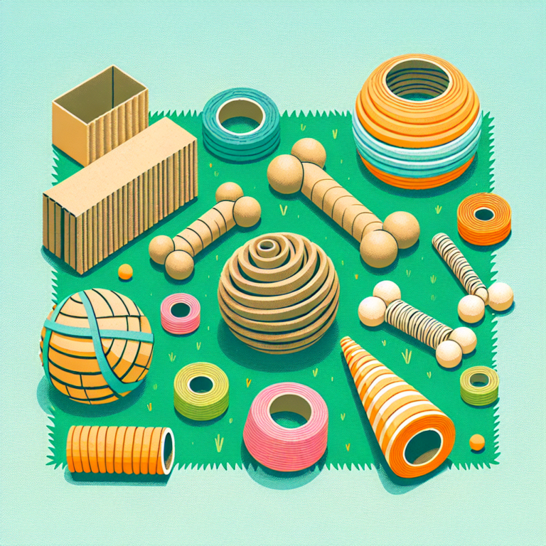 DIY dog toys using cardboard and paper rolls