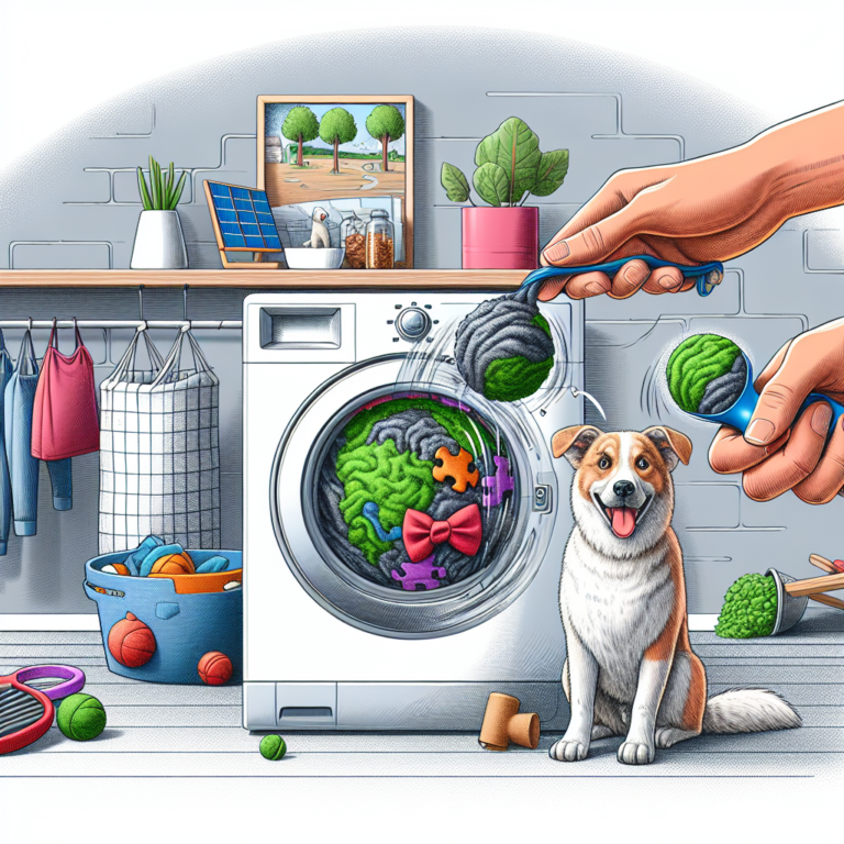 Making eco-friendly tug toys from laundry lint