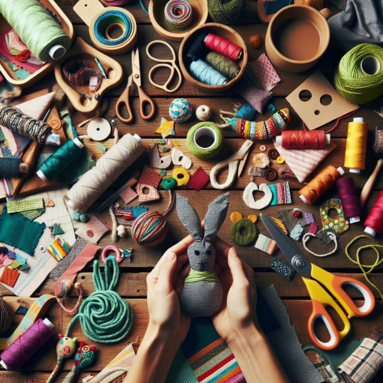 DIY rope toys using recycled fabric scraps