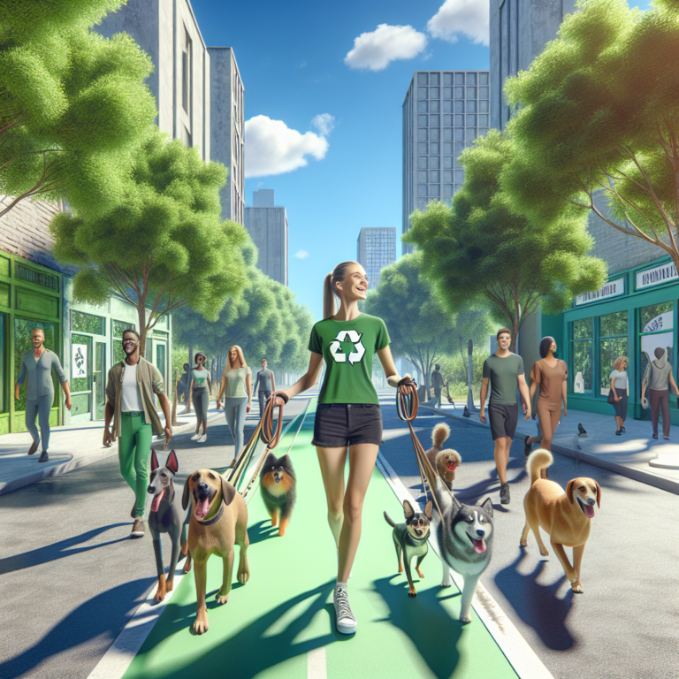 Eco-conscious dog walking in cities