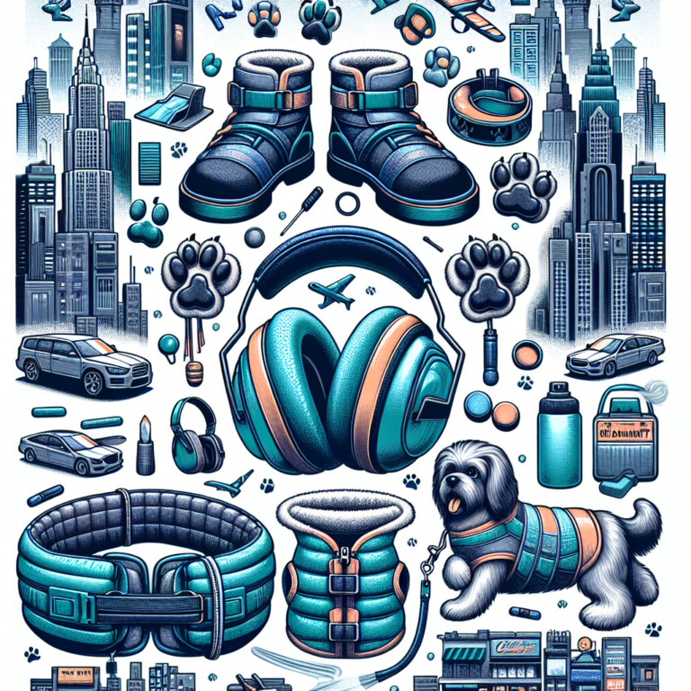 Noise reduction pet gear for city dogs