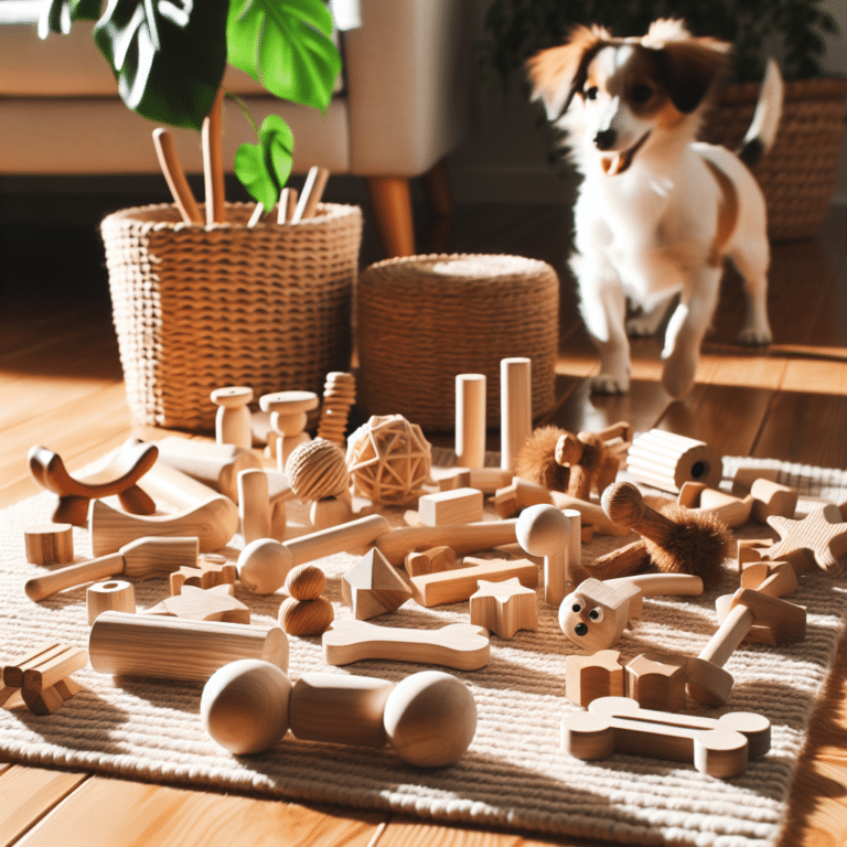 Natural wood stick dog toys you can make at home