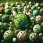 Natural fiber balls for eco-conscious dogs