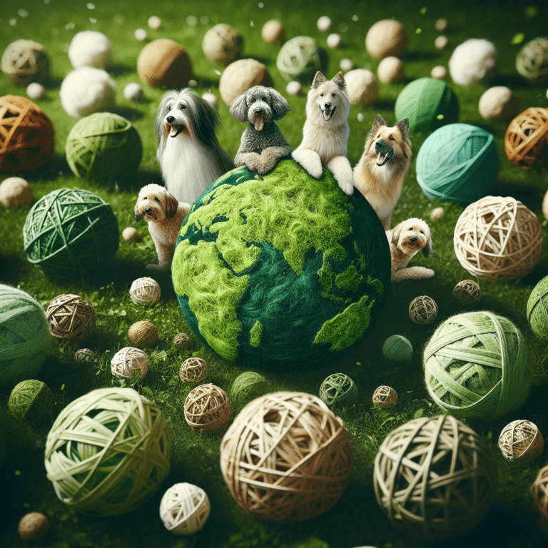 Natural fiber balls for eco-conscious dogs
