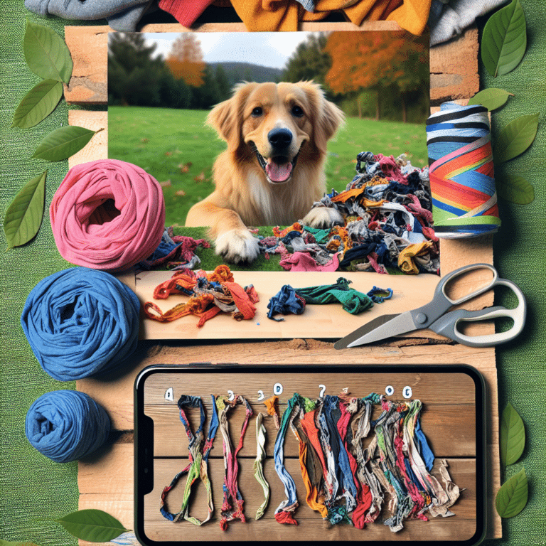 DIY biodegradable dog toys from old t-shirts
