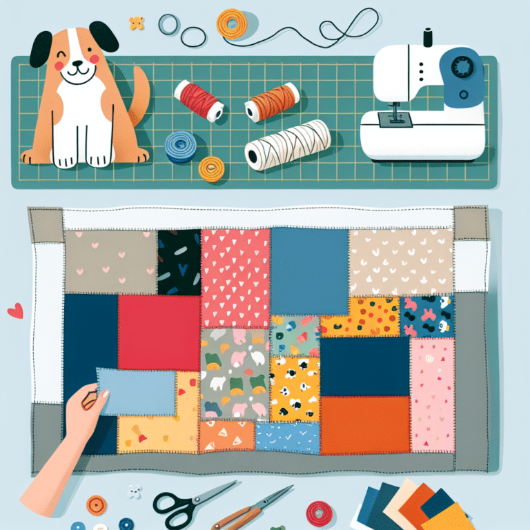 DIY dog blankets from repurposed fabrics