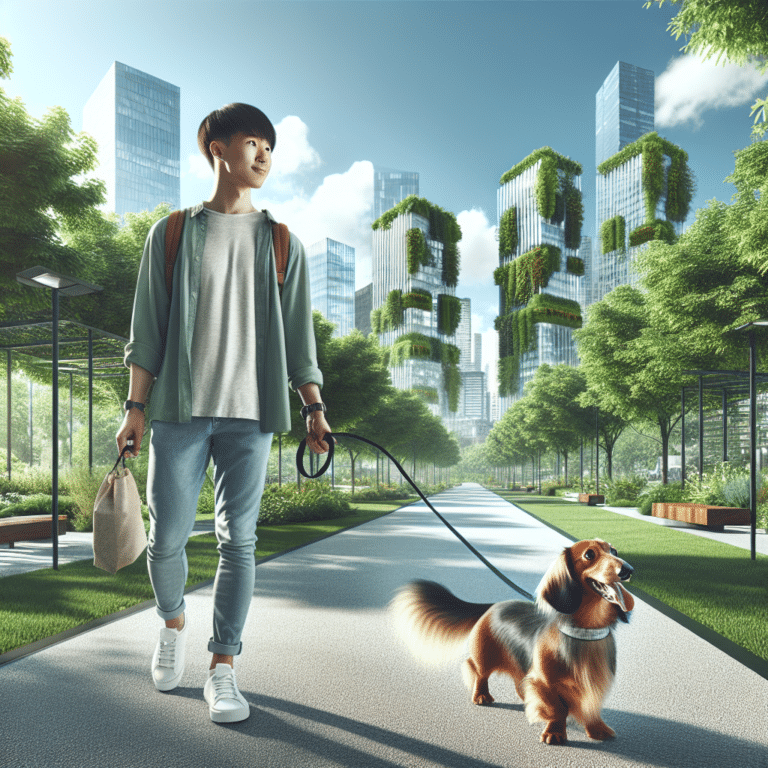 Eco-conscious dog walking in cities