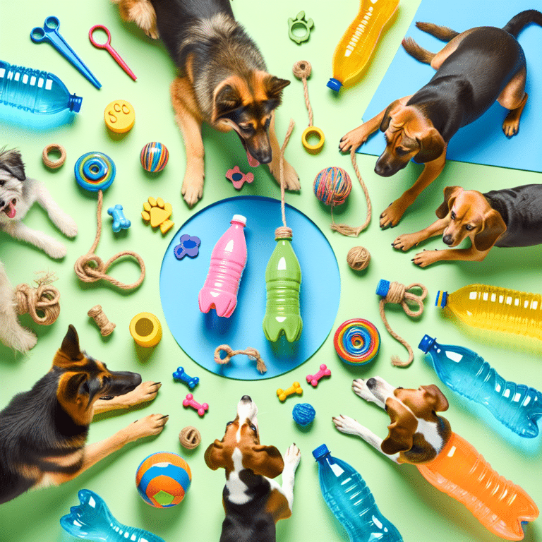 Upcycling plastic bottles into interactive dog toys