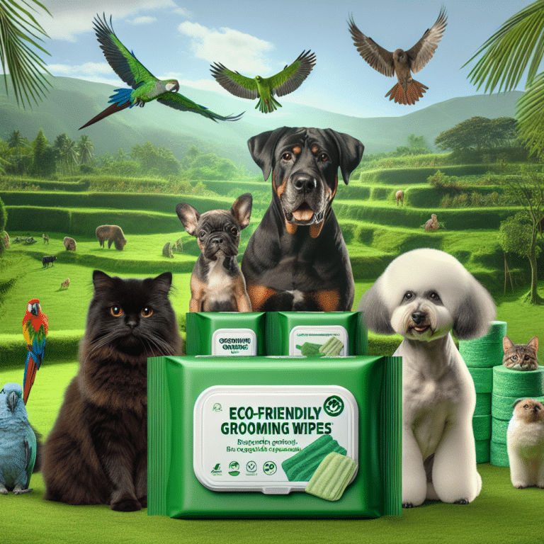 Sustainable grooming wipes for pets for on-the-go cleaning