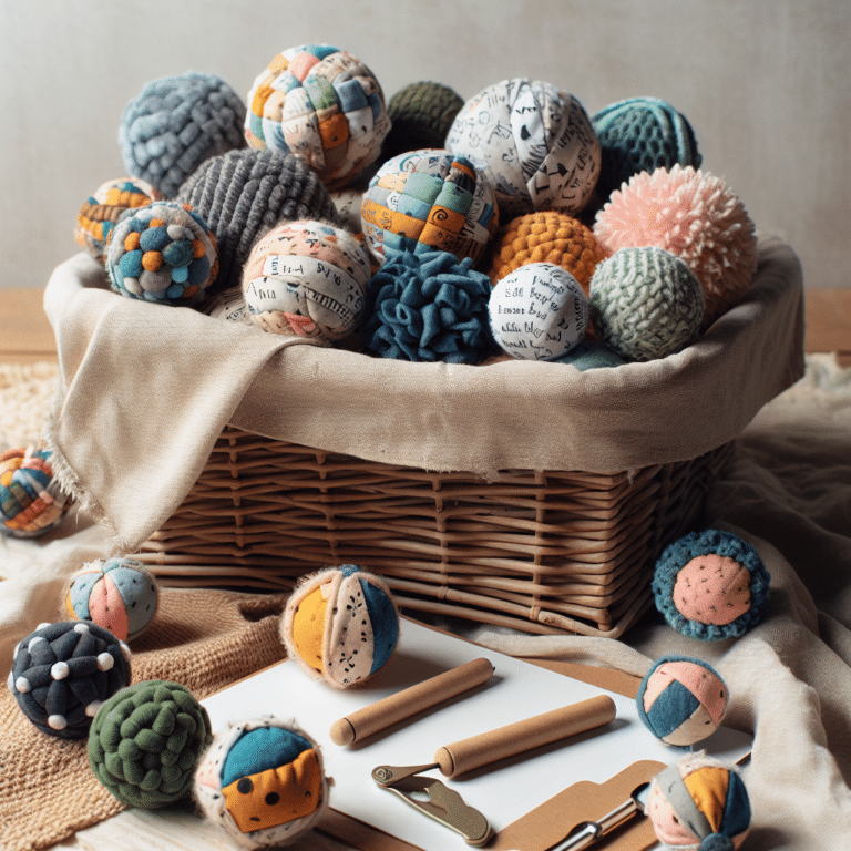 DIY soft balls for dogs using recycled fabrics