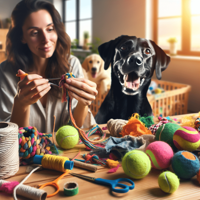 DIY eco-friendly dog toys using repurposed materials