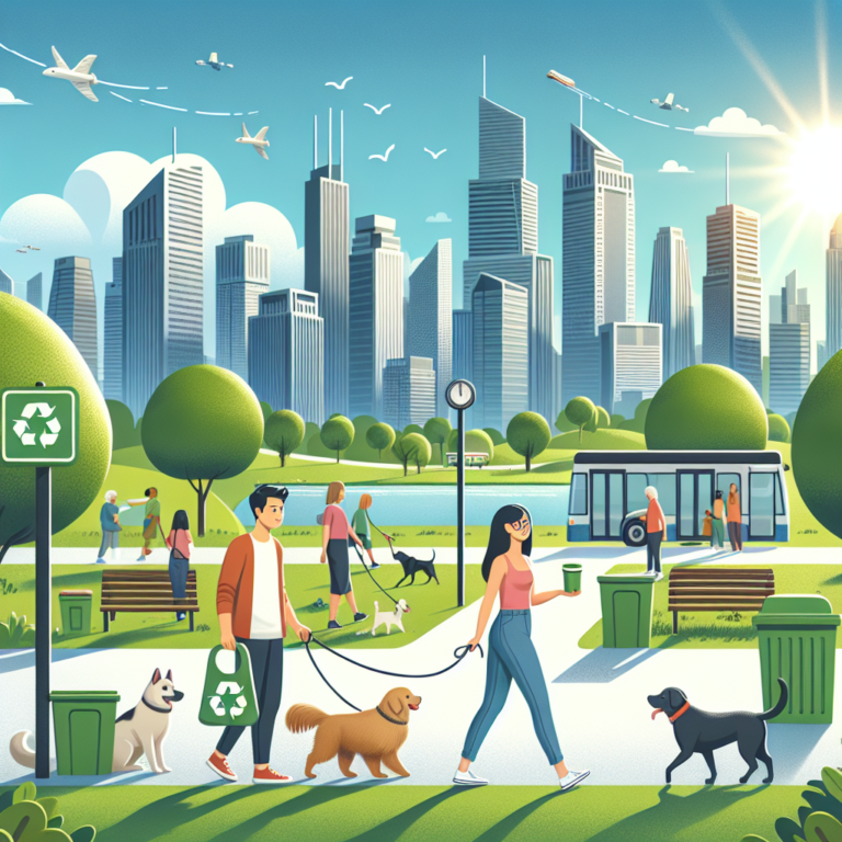 Eco-conscious dog walking in cities