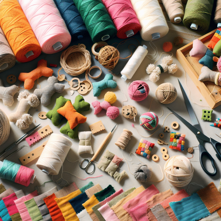 DIY chew toys from hemp and cotton scraps