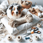 Create a rope toy from old sheets for your pup