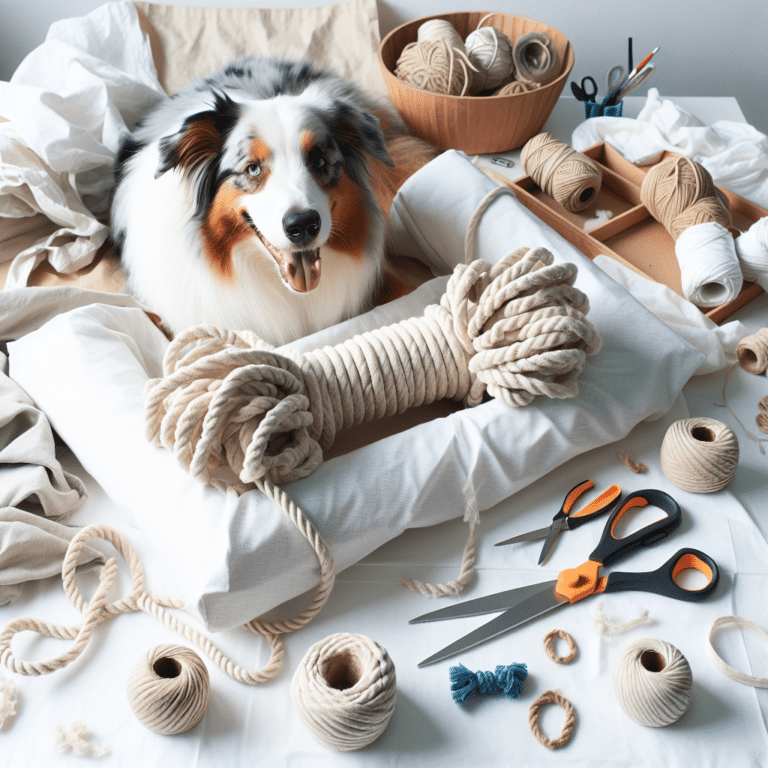 Create a rope toy from old sheets for your pup
