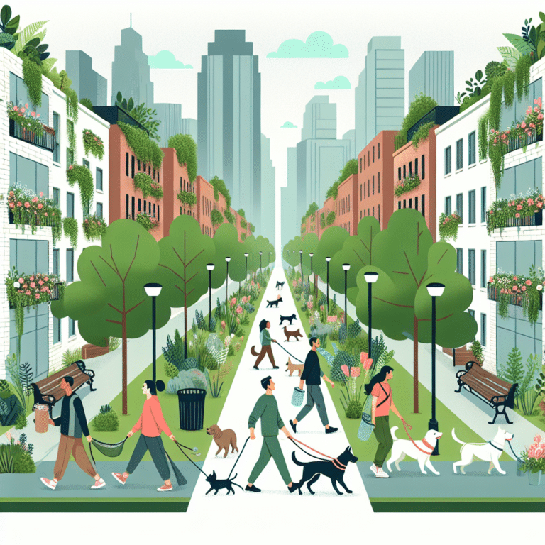 Eco-conscious dog walking in cities