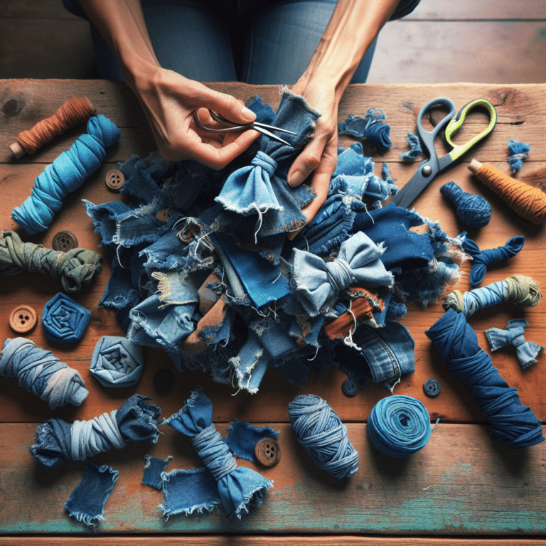 Making chew toys out of repurposed denim