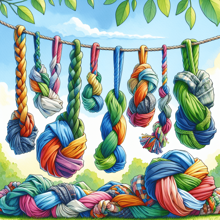 Eco-friendly rope toys made from old t-shirts