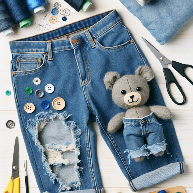 How to make a soft toy from old jeans